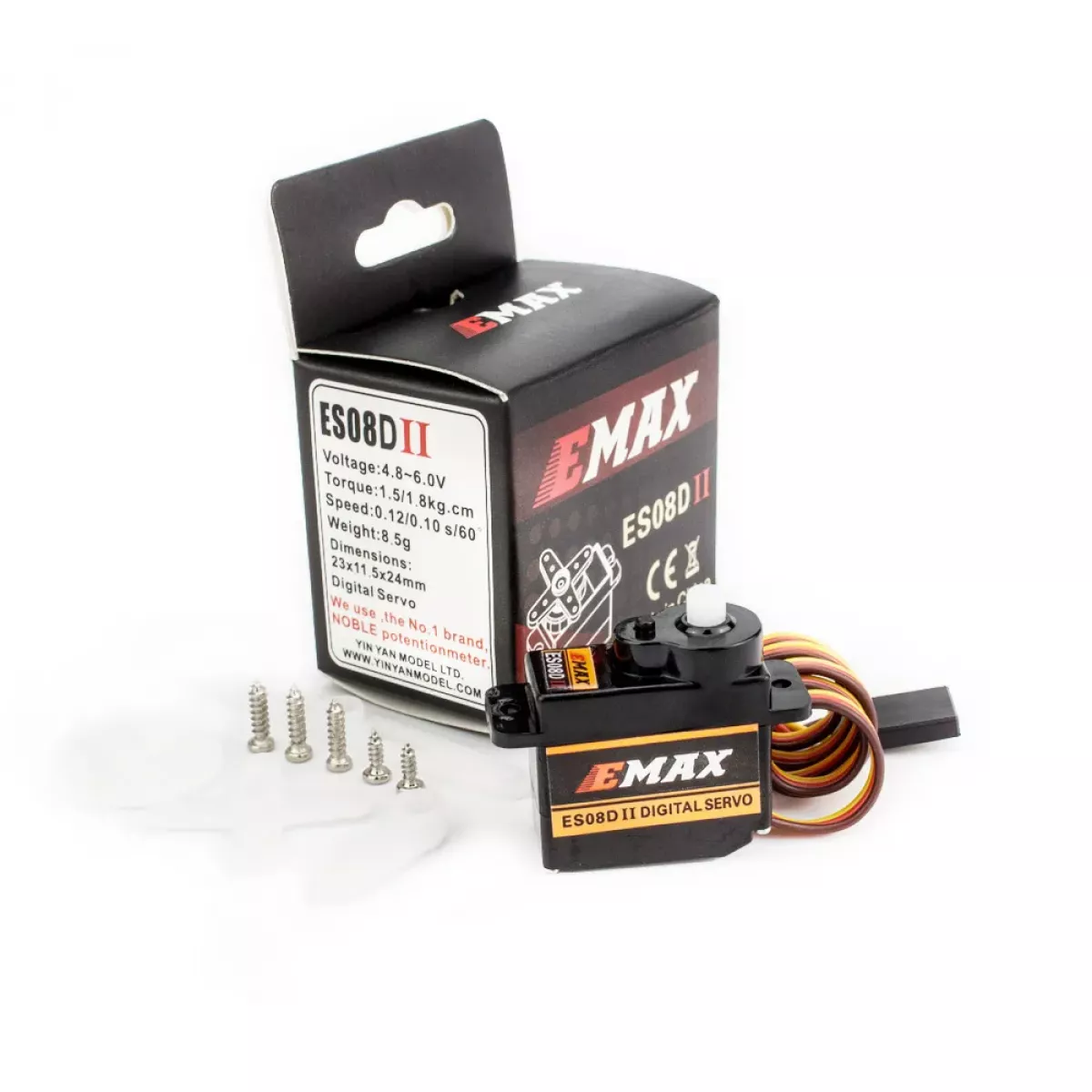 Сервопривод EMAX ES08D II Micro, пластиковые шестерни, 1.8кг/сек для RC моделей Сервопривод EMAX ES08D II Micro, пластиковые шестерни, 1.8кг/сек для RC моделей